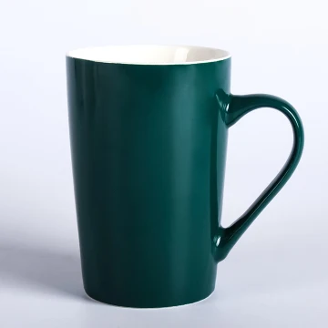 

New fashion color glaze ceramic heat-resistant creative lettering mug for students breakfast milk juice with handle
