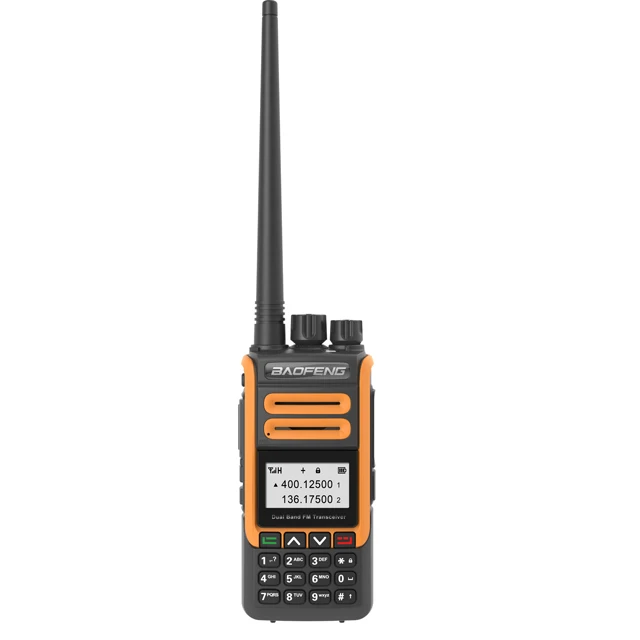 

Baofeng handheld long distance H7 dual band VHF UHF two way ham radio walkie talkie, Black