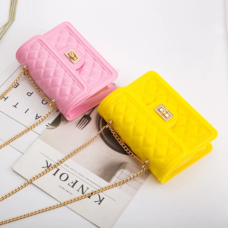 

Eg275 Summer Lovely Small Crossbody Chain Women Pink Jelly Purses And Bags Handbags For Girls