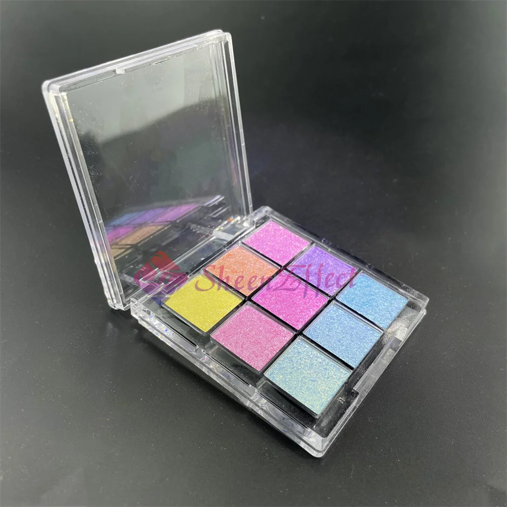 

9 colors Eyeshadow Palletes Mermaid Eyeshadow Palette High Pigmented Iridescdent Glitter Eyeshadow