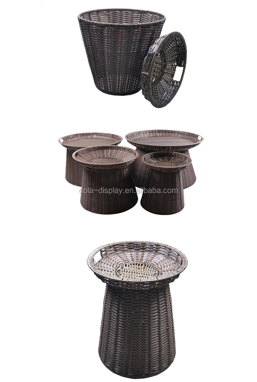 wicker basket for fruit and vegetable used supermarket plastic