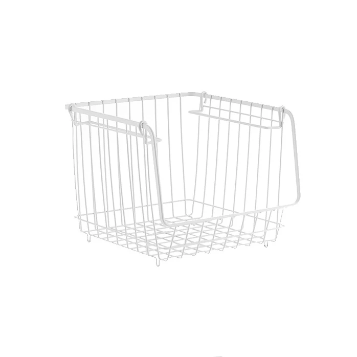

Metal Wire Chrome-plating Mesh Storage Basket Rack For Living Room Kitchen
