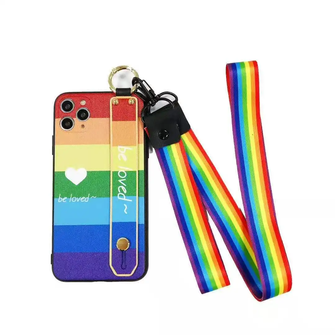 

hot sell rainbow bracelet wrist phone case for huawei P20 p30 mate 40 nova 7