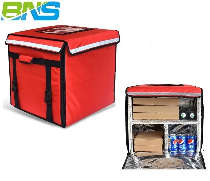

Thermo insulated pizza deluxe takeaway container isothermal big thermal commercial cooler bike motorcycle food delivery bag