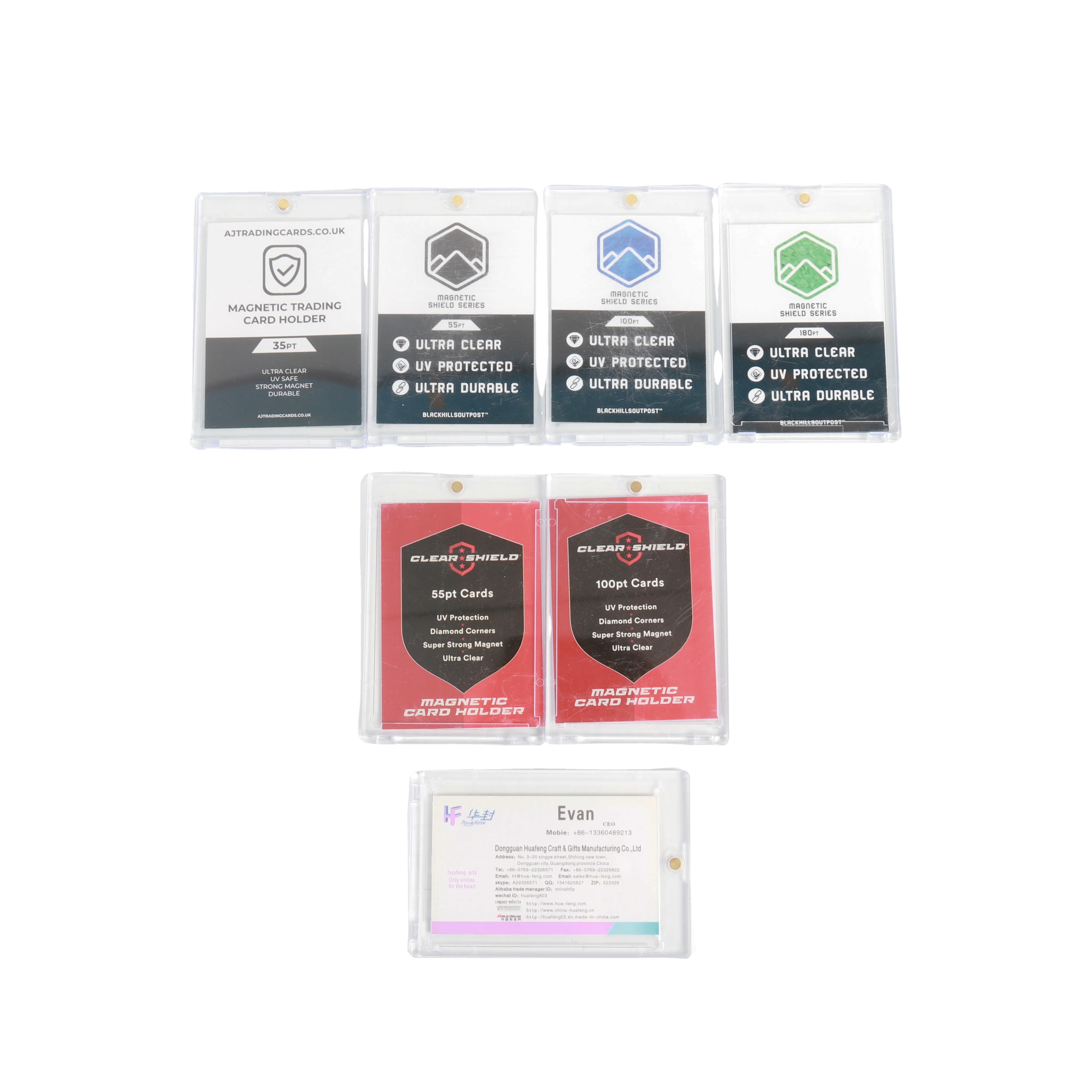 

High Professional Business Acrylic Magnetic Uv Transparent 35Pt Id Name Card Case Holder
