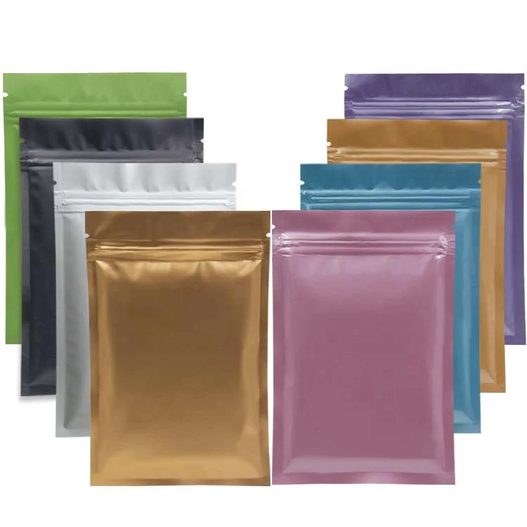three side seal bag with zipper or without zipper