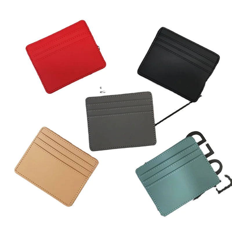 

Pu Leather Mini Credit Card Holder Case Unisex Men And Women Minimalist Business Bank Card Holder Slim RFID Blocking Wallets