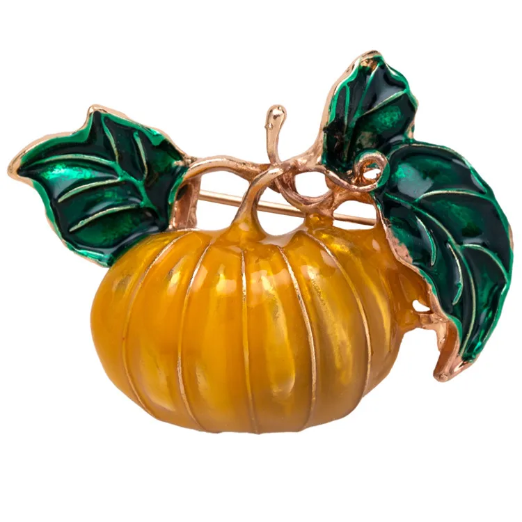 

Big brand dripping pumpkin Christmas brooch custom high-end European and American Christmas brooch wholesale hot selling, Picture
