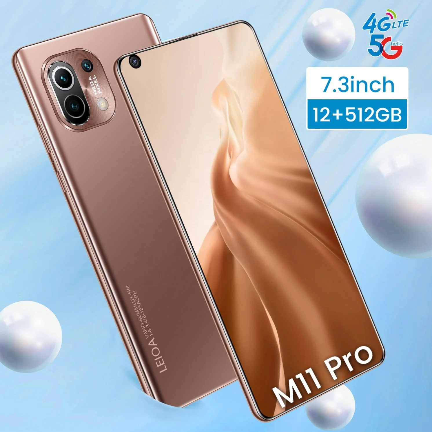 

M11Pro New 100% Original Gaming Mobile 7.3inch Global Version Price Cheap Unlock Phone Mobiles 6800mAh With 12+512GB, Blue;black;gold