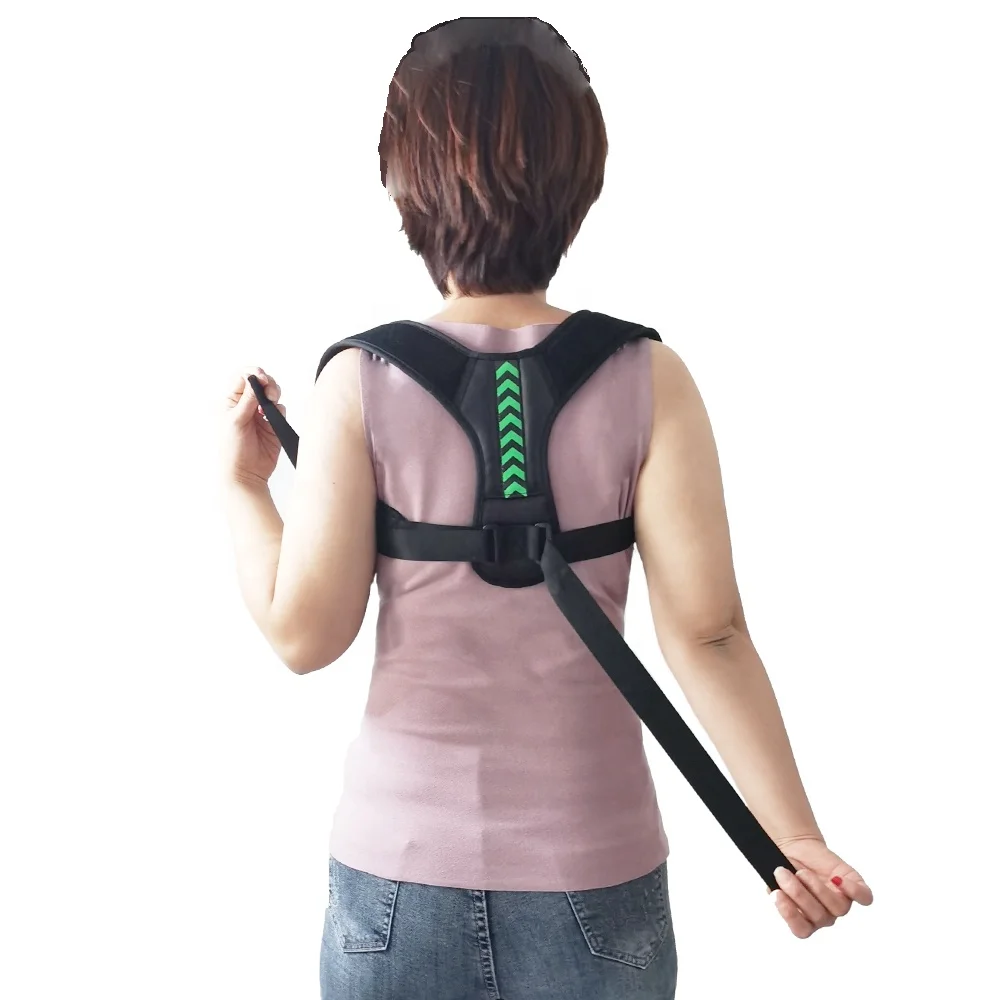

Wholesale Upper Back Support Correction Belt Clavicle Support Back Straightener Shoulder Brace Posture Corrector, Black