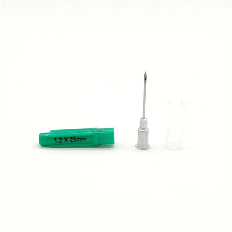 
1.2mm*25mm Disposable Aluminium Hub Veterinary Needle 