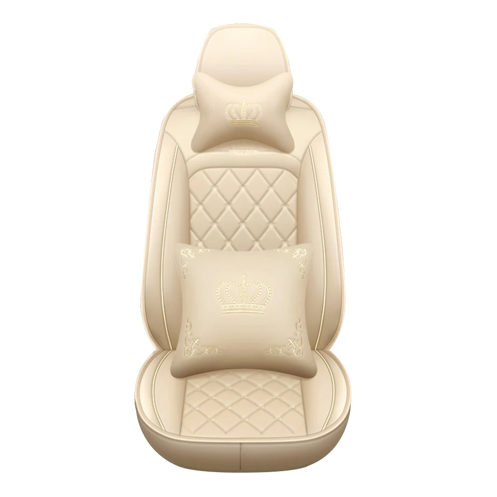 

Muchkey Luxury Car Seat Cushion Seat Covers Waterproof Leather Set Full surround Cushion Car Seat Covers