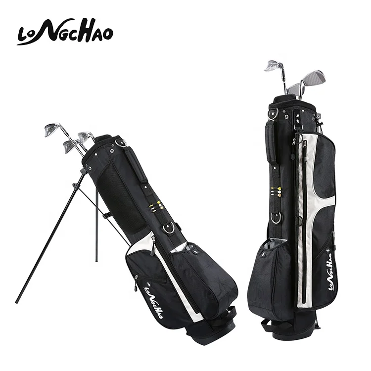 

Hot Sale Waterproof Nylon Custom Golf Bag Stand Half Bag With Stand For Women, Black