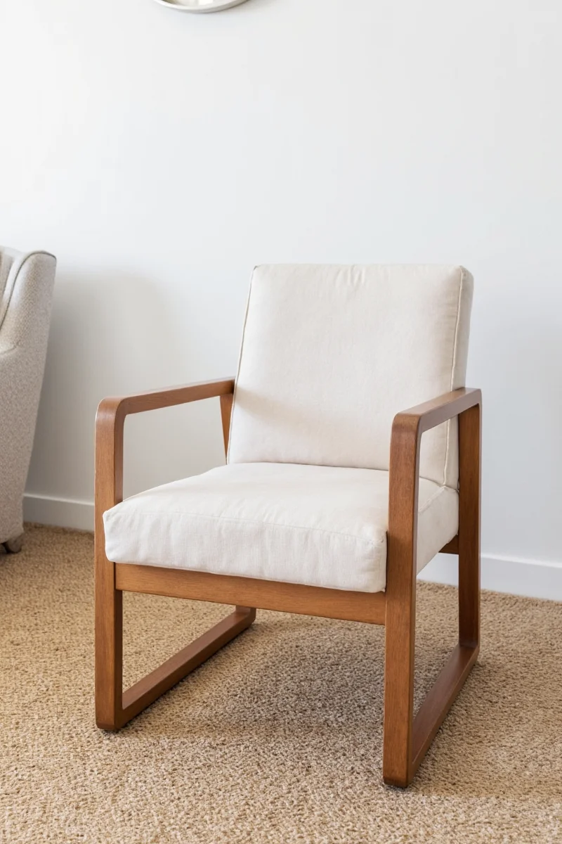 Dining table with a set of Parsons chairs
