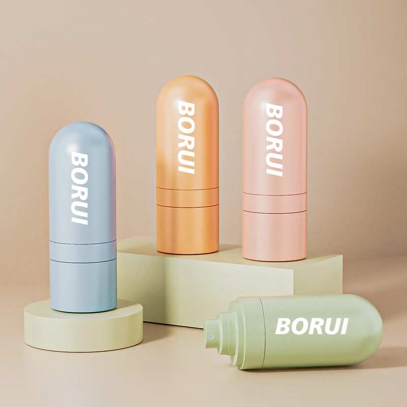 

Borui The new PET bottle with mist spray Personal Care Flat skincare Cosmetic Bottle Squeeze Bottle Upside Down Lotion spra