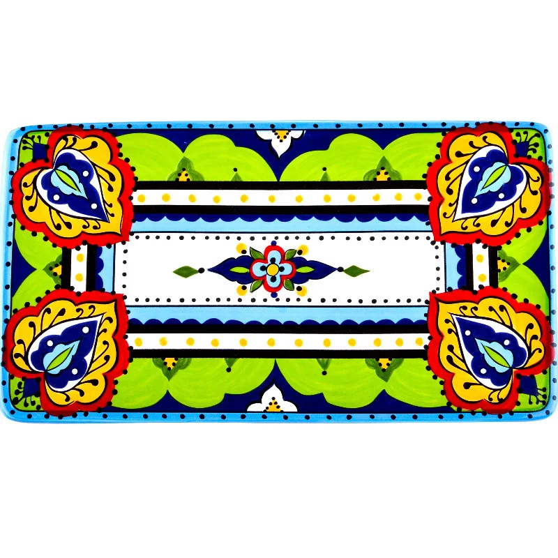 

Bohemian style ceramic tableware breadboard cheese mat