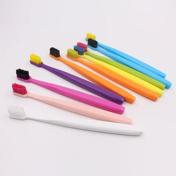 Plain Toothbrush Super Good Quality With One Color Handle - Buy Plain ...