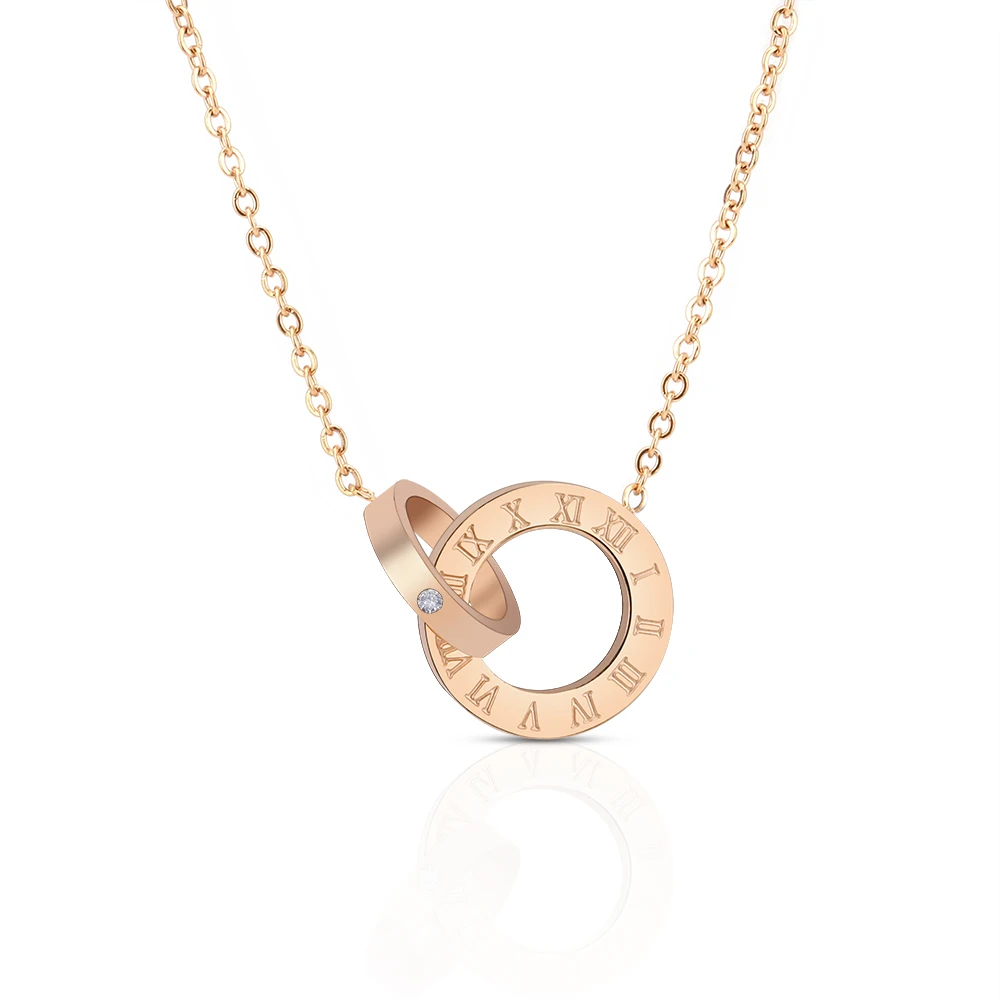 

Custom Stainless Steel jewelry luxury women statement gemstone necklaces, Rose gold,gold