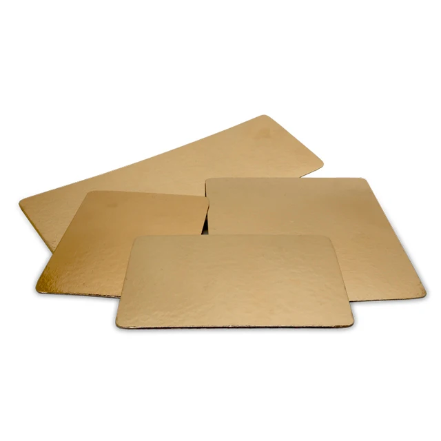 Rectangular Gold/silver Cardboard Smoked Salmon Board Fish/meat Food