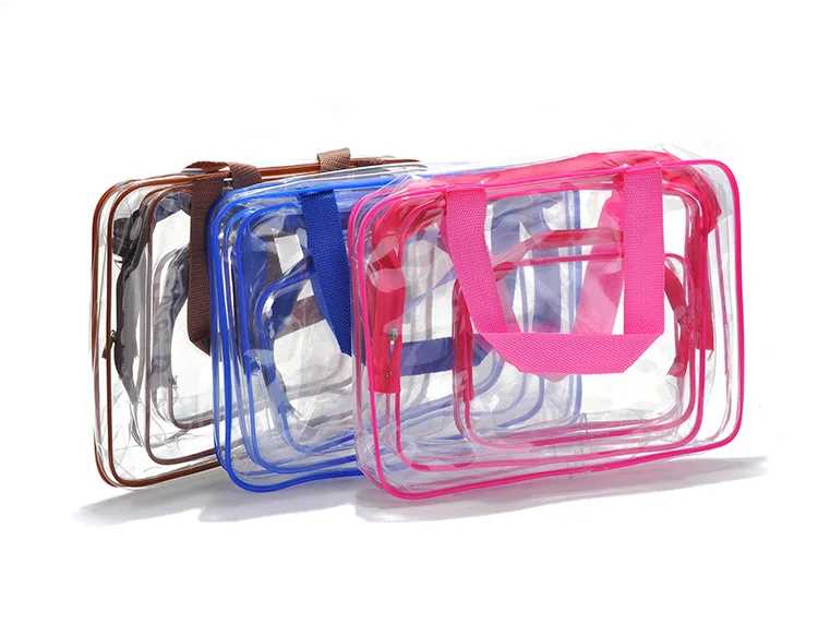 

Wholesale fashion portable waterproof custom logo set makeup bag Simple promotional gift cosmetic bags