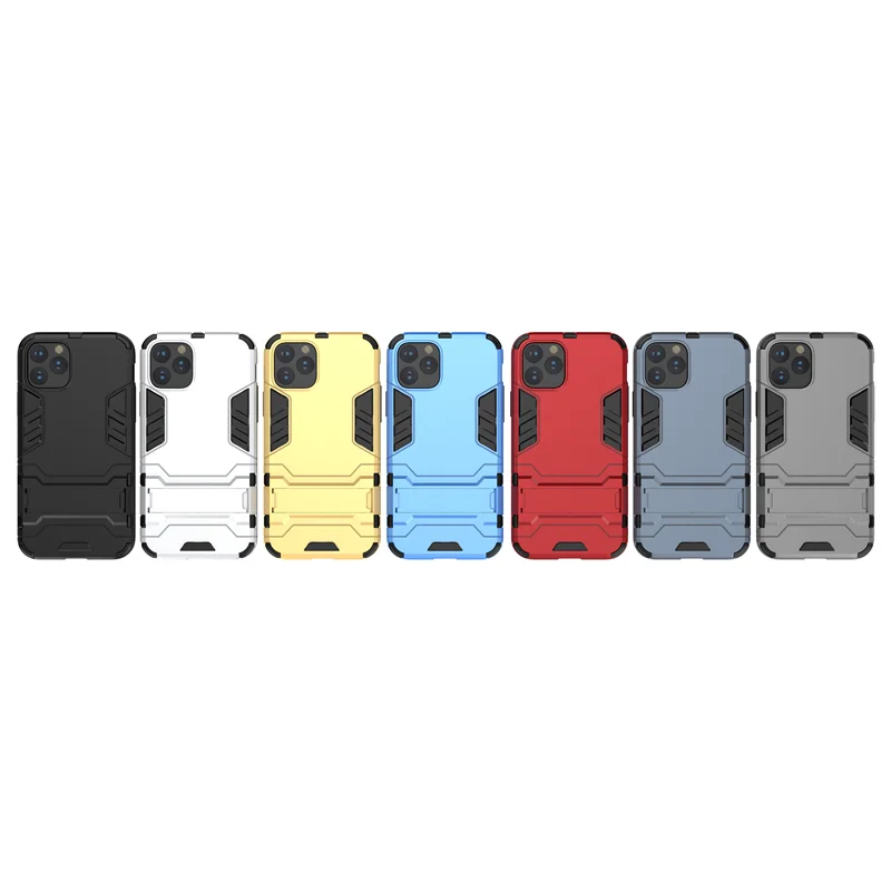 

Iron Man 2 in 1 Shockproof Kickstand Armor Case For iPhone 11 Pro Max XR XS MAX For Huawei For LG