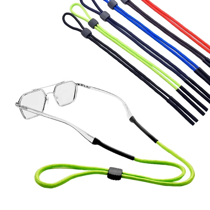 

Bulk Universal Nylon Anti-Slip Round Fit headband cadena para gafas Sports Sunglasses Cord Eyewear Retainer Glasses Holder Strap, Multicolors