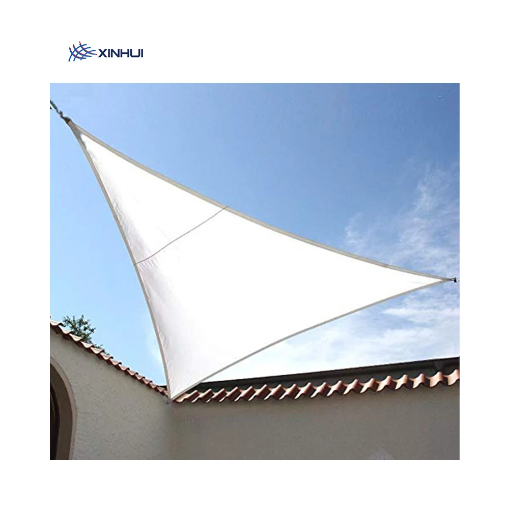 

high quality new design 4.2X4.2X6M triangle white color 160gsm waterproof sun shade, Any color is available