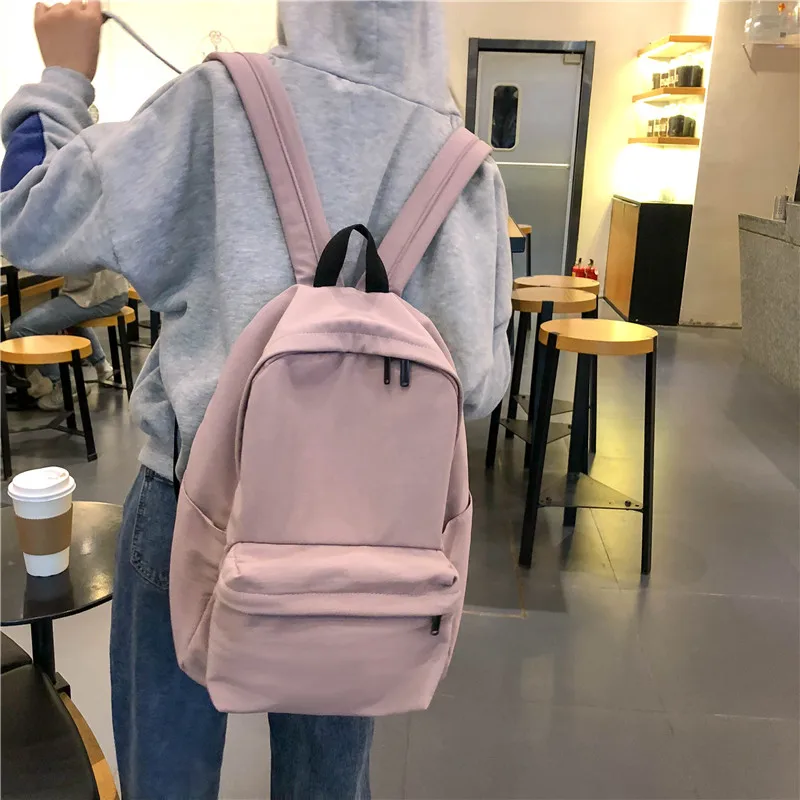 

New waterproof nylon women backpack Japan style Solid Backpacks Mochila Feminina Mujer Travel bag Teenage Girls Schoolbag