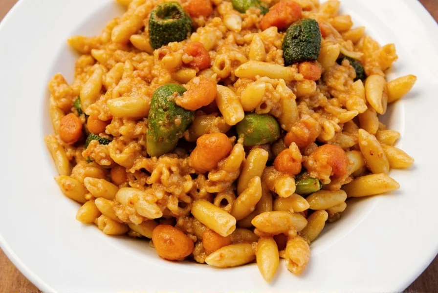 Roasted Vegetables on Spaghetti