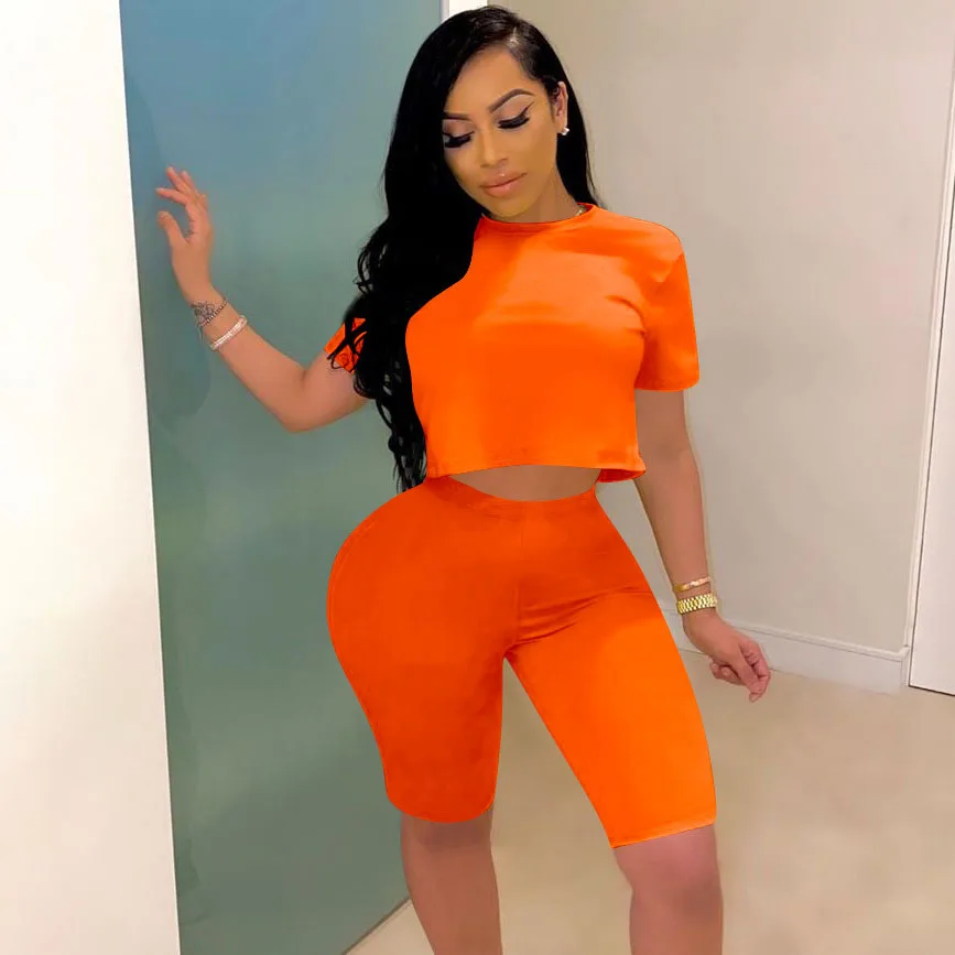 

X00317S 2020 fashion women outfit hot style lovely fashion two-piece yoga set, Orange/red/black/fluorescent green/purple