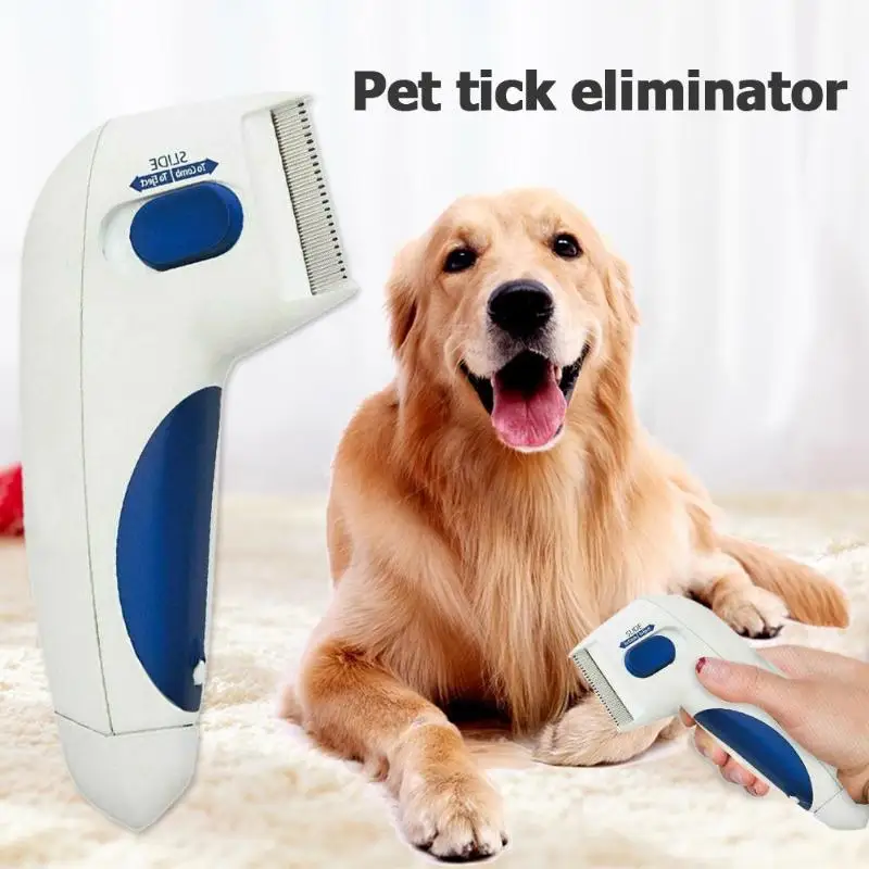 

Pet Flea Comb Flea Comb for Dog Cats Cleaning Brush Lice Cleaner Pets Grooming Tool Dog Supplies, White