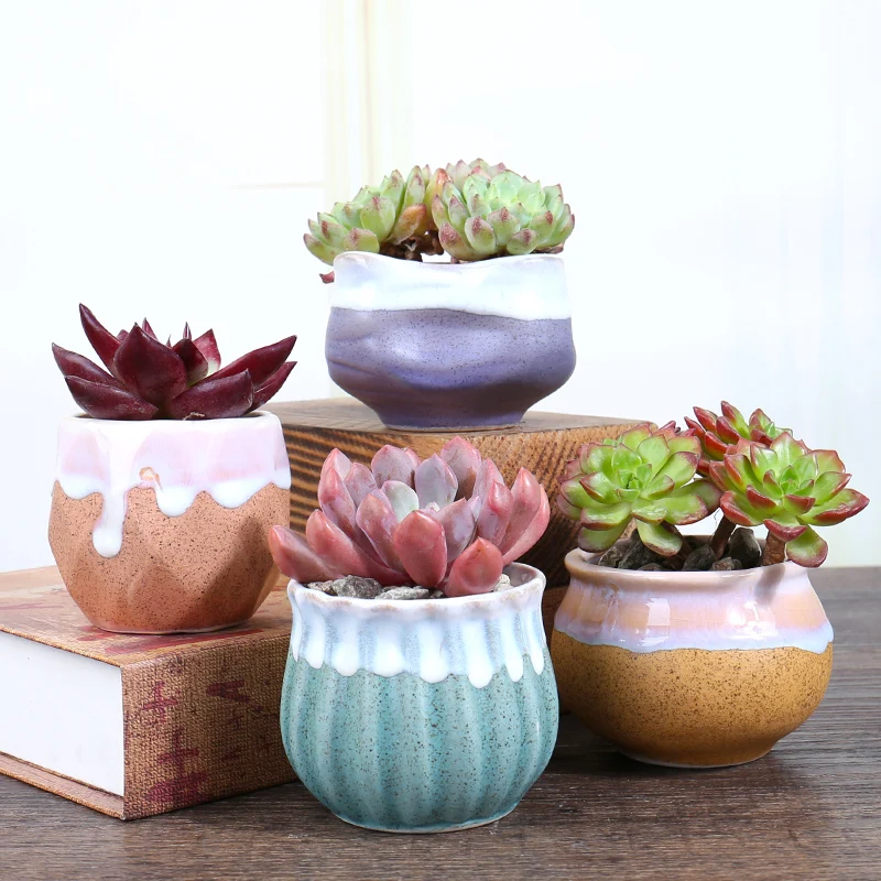 

Multi colors small matte ceramic flower pots and planters mini flower pots ceramic pot, Custom