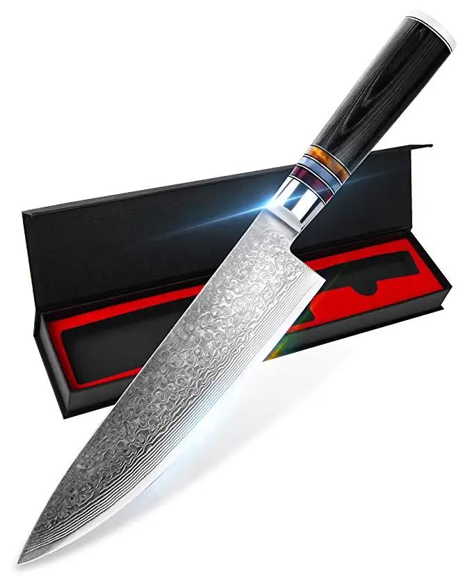 

Custom Hand Made VG10 Japanese Damascus Chef Knife