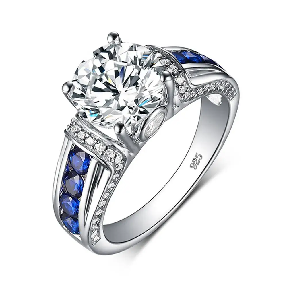 

Fine Jewelry 2ct D Color VVS1 Silver 925 Women Eternity Diamond Rings10K 14k 18k real gold Moissanite Engagement Ring
