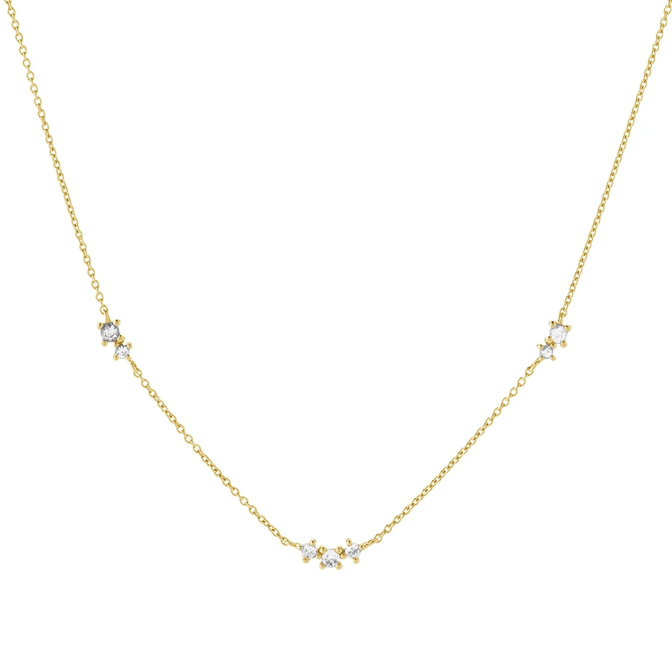 

18k Gold Fashion Jewelry Brass necklace Cubic Zicon Necklace For Women