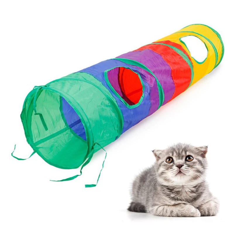 

Foldable Pet Cat Tunnel Toys Kitten Rabbit Indoor Outdoor Hanging Training Ball Toys Tunnel Play Toys Tubes Cat Supplies