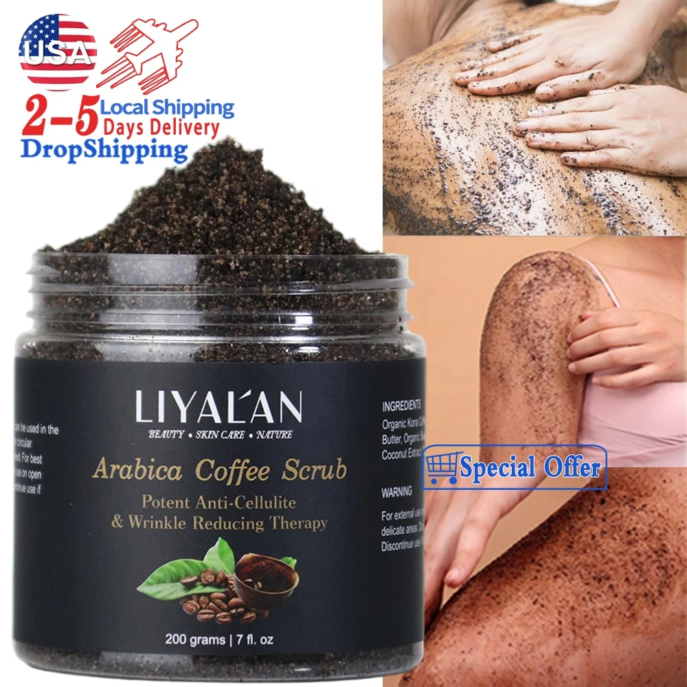 

Private Label OEM 100% Organic Skin Care Anti Cellulite Whitening Moisturizing Exfoliating Coffee Body Scrub