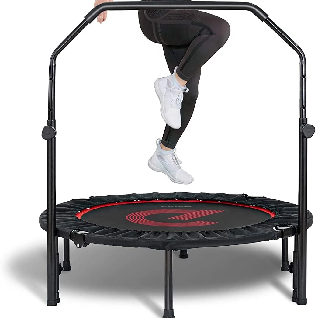 

SOUING Fitness Trampoline for Adults 40" / 48" Mini Trampoline Bungee Rebounder with Adjustable Handle Exercise Training