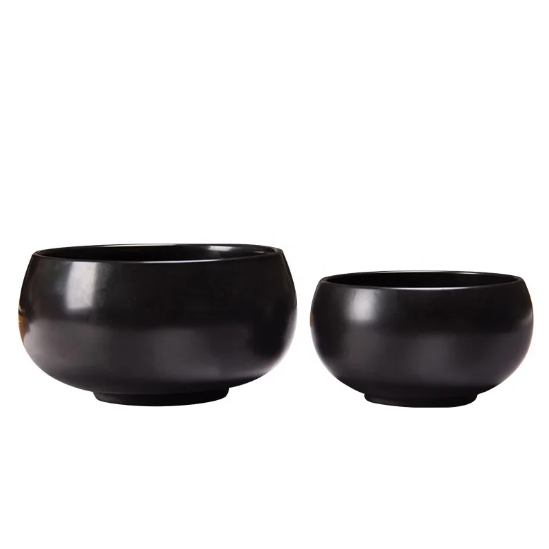 

5"black ceramic bowl Classic porcelain rice bowl