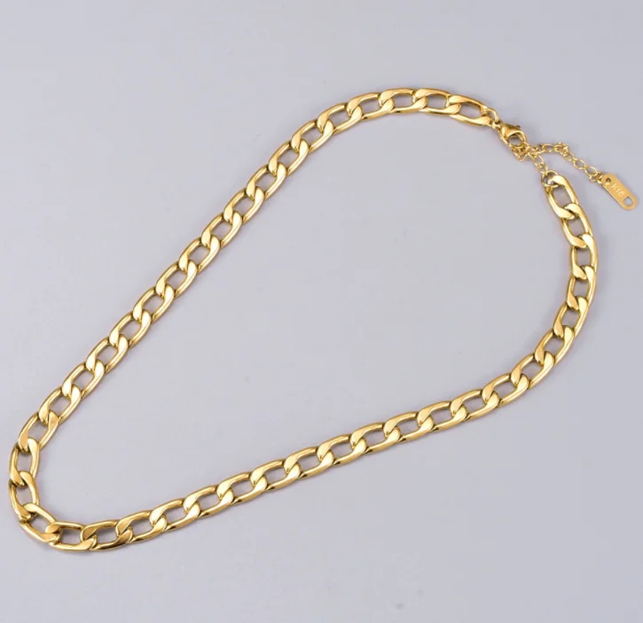 

Simple Bold Curb Chain Chunky Chain Choker Link Chain Necklace Thick Wide Cuban Necklace