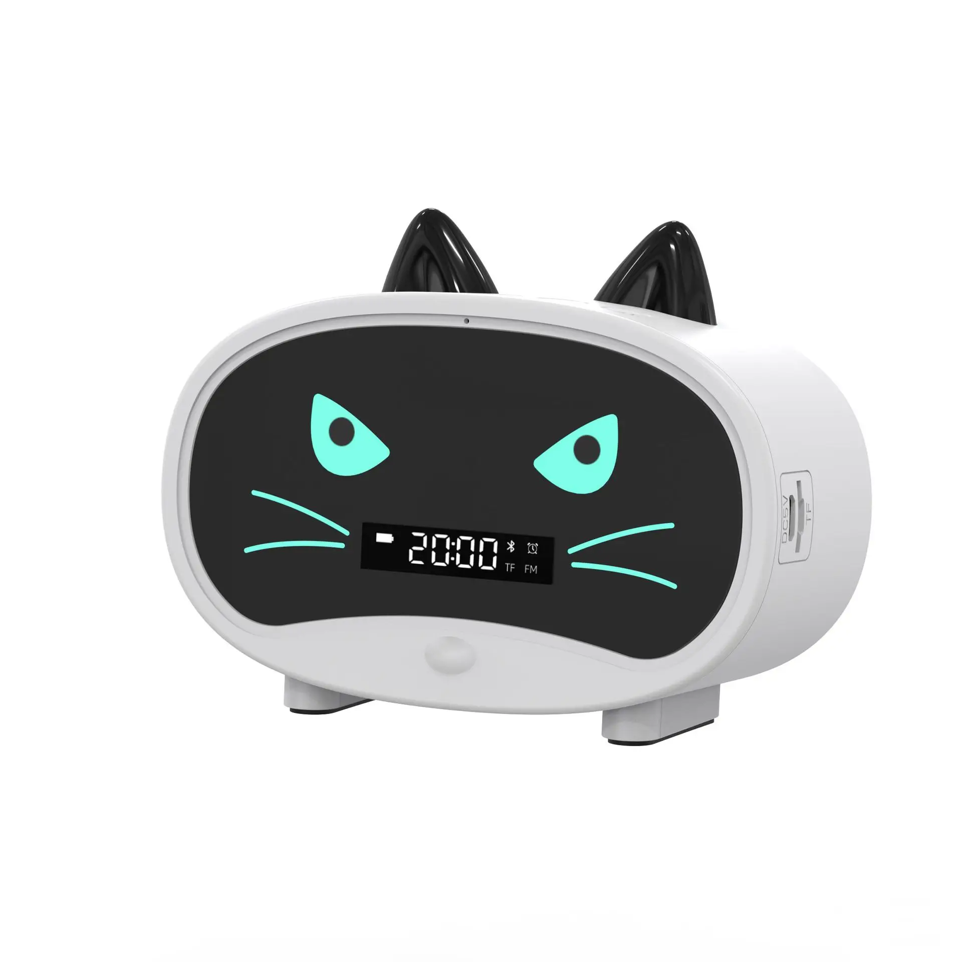 

New Wireless Blue tooth Speaker Alarm Clock Portable Outdoor Mini Cartoon Audio for Children Gifts MP3 TF Mini Voice 0Broadcast, White, pink,green