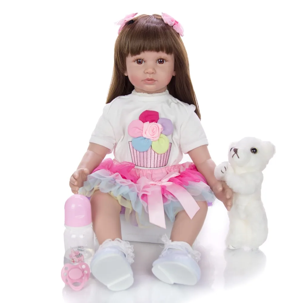 

24 inch 60 cm Exquisite Soft Silicone Princess Reborn Baby Doll Toys for Girls