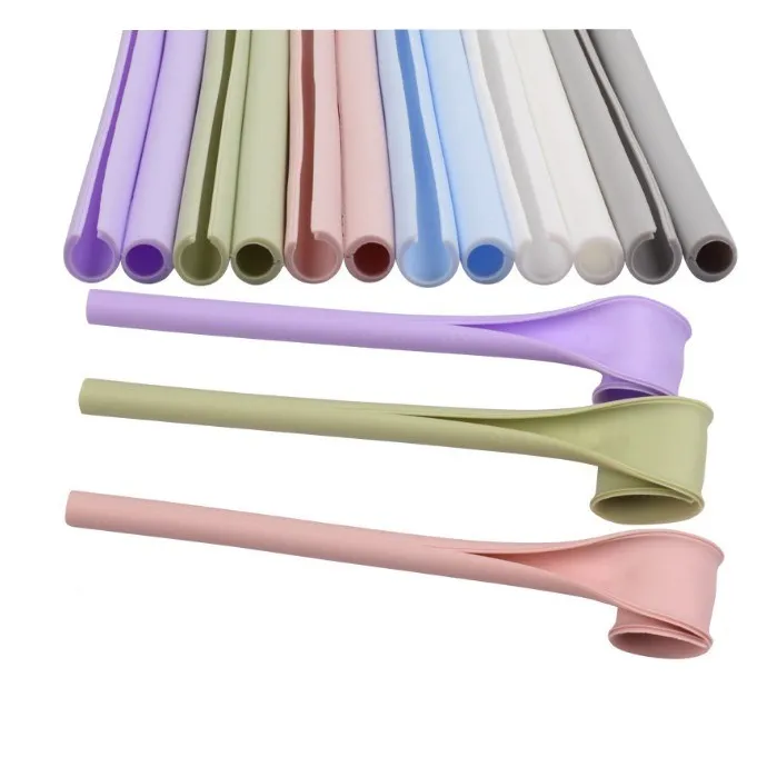 

New design easy to clean silicone straw washable reusable straws for hot and color compatible, Customized