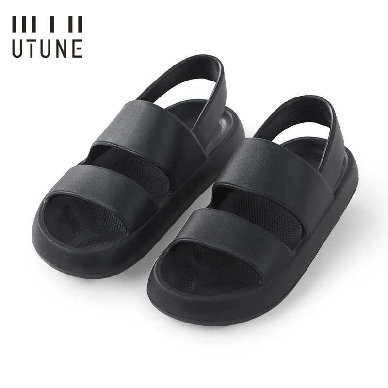 

UTUNE Wholesale EVA Summer Slides Outdoor New Fashion Platform Women Sandals Indoor Non-slip Casual Shoes For Men, Multi color
