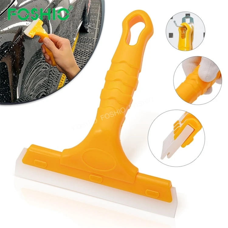 

FOSHIO Popular Vinyl Window Shower Scraper Floor Squeegee Cleaning