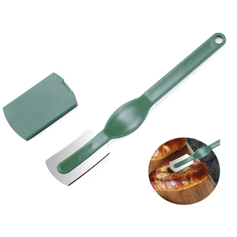 

Hot Sale Baking Tools Bread Lame Cutter French Baguette European Curved Bag Arc Toast Knife With Lid