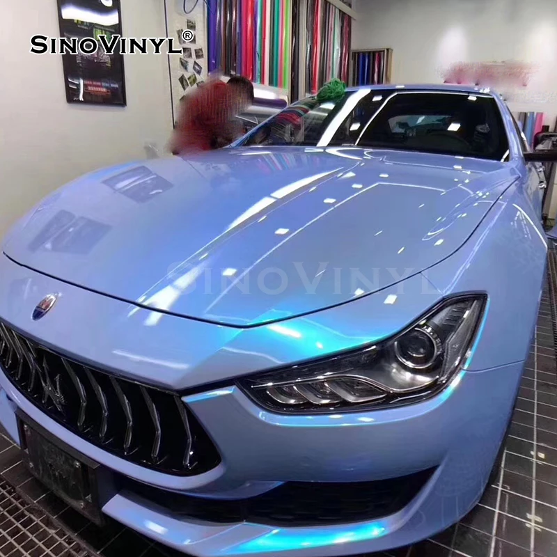 

SINOVINYL Chameleon Color Change Metallic Candy Full Auto Body Wrapping Vinyl Car Wrap Film