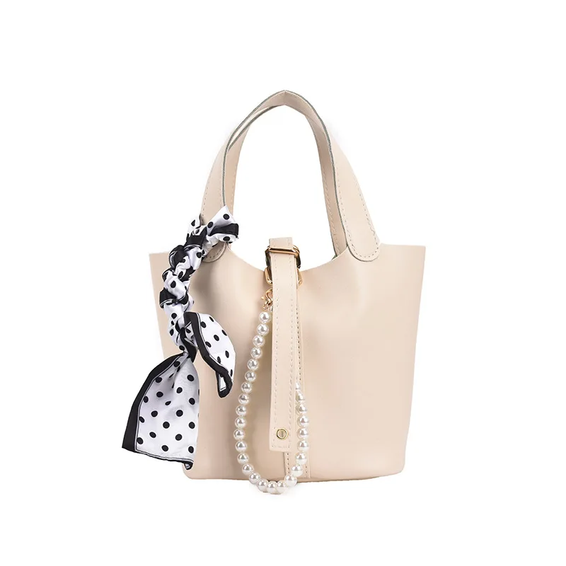 

Bolsos De Mujer Korean Version Popular Silk Scarf Portable Bucket Bag Kawaii Crossbody Bag
