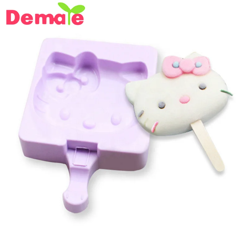 

Novelty Funny DIY Hello Kitty Silicone popsicle Mold, Pantone color