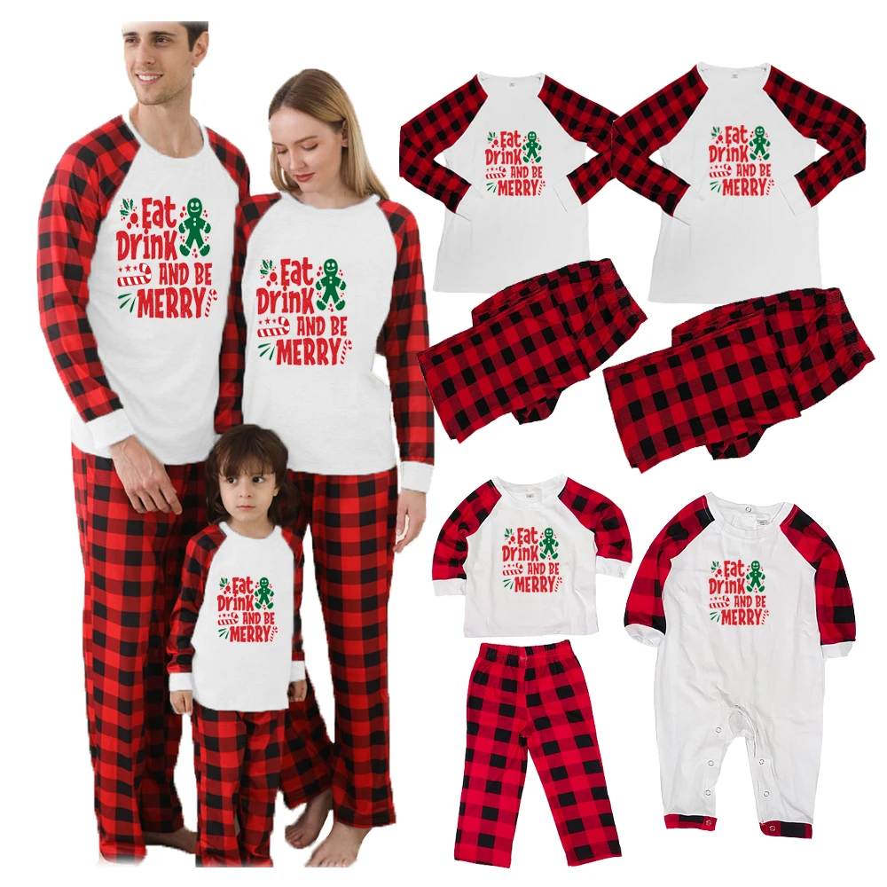 

Custom christmas pajamas blank white and red plaid xmas christmas pyjamas pjs set family matching christmas pajamas family, Picture